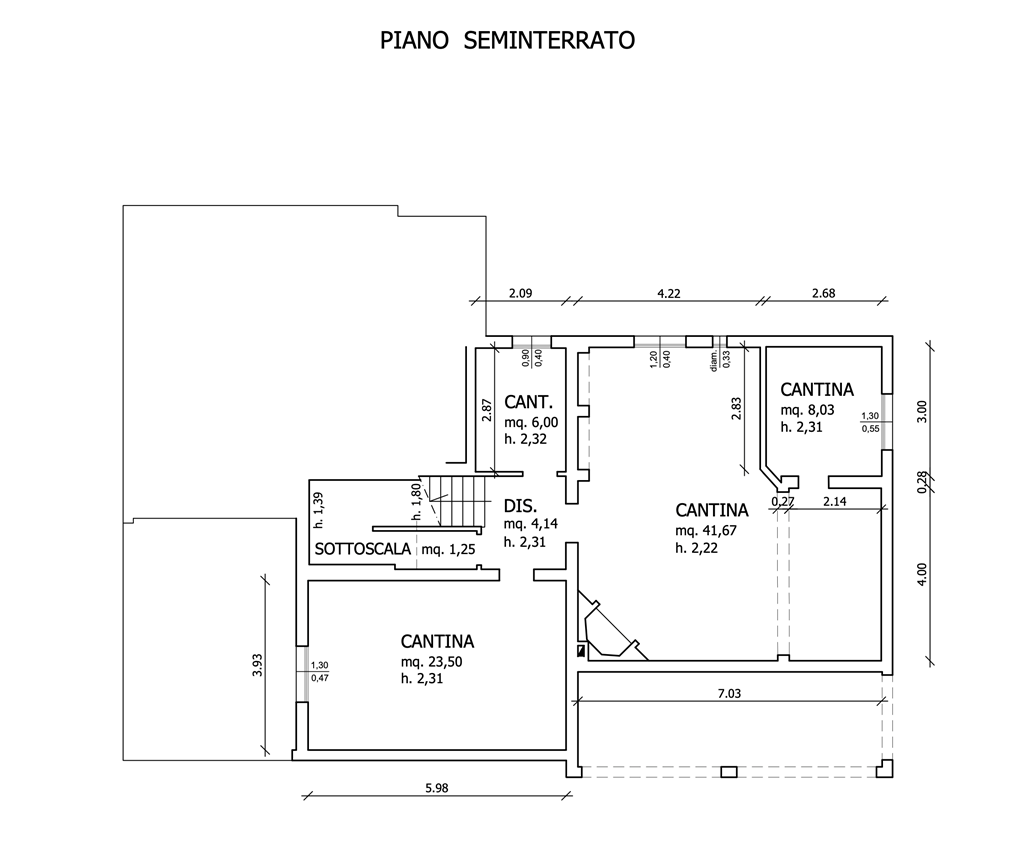 PLANIMETRA CANTINE E TAVERNA