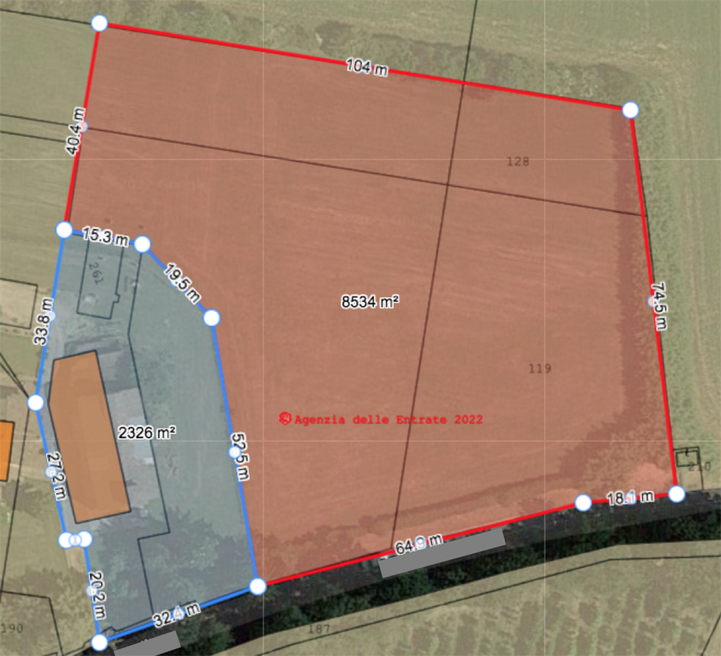 Ipotesi Terreno 10.860 mq (2326 + 8534)