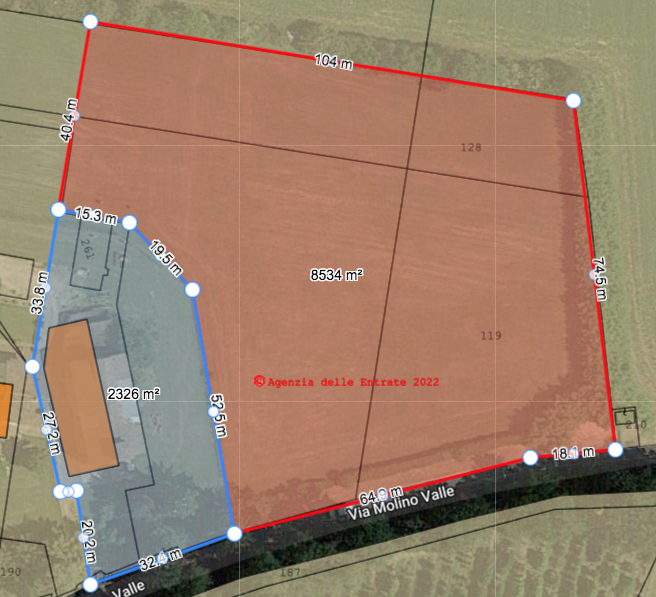 Ipotesi Terreno 10.860 mq (2326 + 8534)